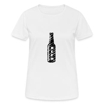 bouteille de bière noire - T-shirt respirant Femme - blanc - Devant - AI Model Female 172 dark (172cm)
