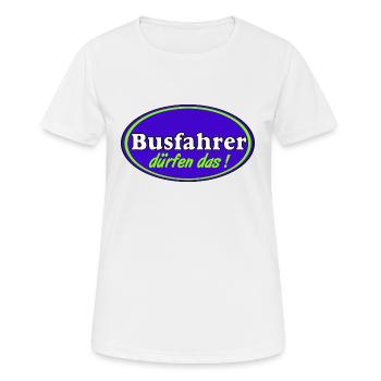 Busfahrer Bus Omnibus Kraftfahrer Schulbus (25) - Frauen T-Shirt atmungsaktiv - Weiß - Vorne - AI Model Female 172 dark (172cm)