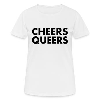 Cheers queers - T-shirt respirant Femme - blanc - Devant - AI Model Female 172 dark (172cm)