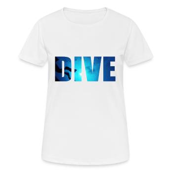 DIVE Underwater Diver - Women's Breathable T-Shirt - white - Front - AI Model Female 172 dark (172cm)