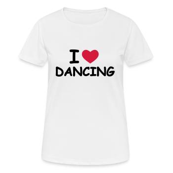 I Love Dancing - T-shirt respirant Femme - blanc - Devant - AI Model Female 172 dark (172cm)
