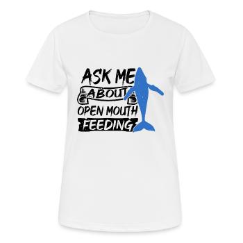 Orca Beobachtung für Buckelwale und Meerwale - Frauen T-Shirt atmungsaktiv - Weiß - Vorne - AI Model Female 172 dark (172cm)