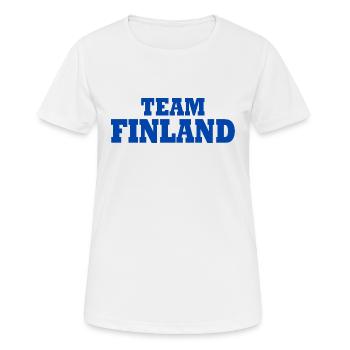 Finnland - Frauen T-Shirt atmungsaktiv - Weiß - Vorne - AI Model Female 172 dark (172cm)