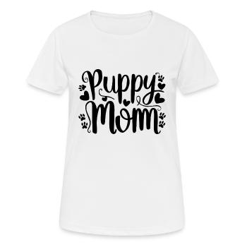 chiot chien - T-shirt respirant Femme - blanc - Devant - AI Model Female 172 dark (172cm)