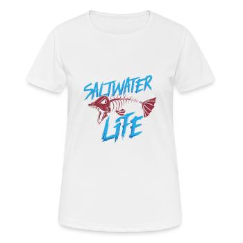 Pêche en mer Pêche en haute mer Norvège Pêcheurs - T-shirt respirant Femme - blanc - Devant - AI Model Female 172 dark (172cm)