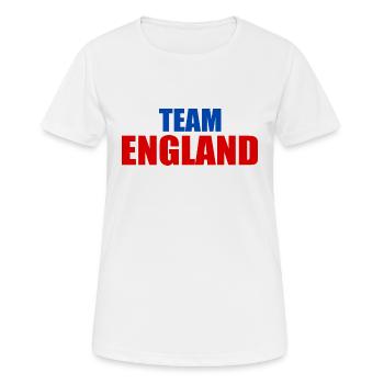 England - Women's Breathable T-Shirt - white - Front - AI Model Female 172 dark (172cm)