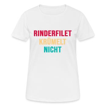 Griller grillt BBQ Grill smoker Rinderfilet - Frauen T-Shirt atmungsaktiv - Weiß - Vorne - AI Model Female 172 dark (172cm)