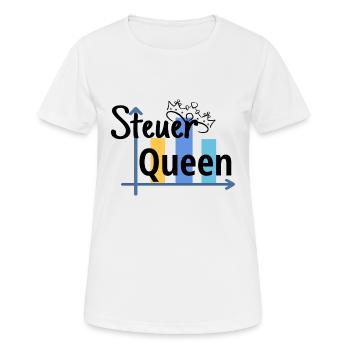 Steuer Queen - Steuerfachangestellte - Frauen T-Shirt atmungsaktiv - Weiß - Vorne - AI Model Female 172 dark (172cm)