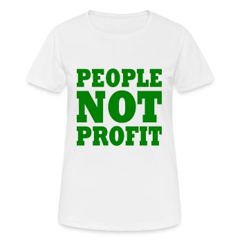 People not profit - T-shirt respirant Femme - blanc - Devant - AI Model Female 172 dark (172cm)