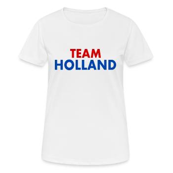 Holland - Frauen T-Shirt atmungsaktiv - Weiß - Vorne - AI Model Female 172 dark (172cm)