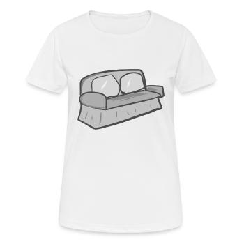 Sofa Symbol Wohnzimmer Möbel Grau - Frauen T-Shirt atmungsaktiv - Weiß - Vorne - AI Model Female 172 dark (172cm)