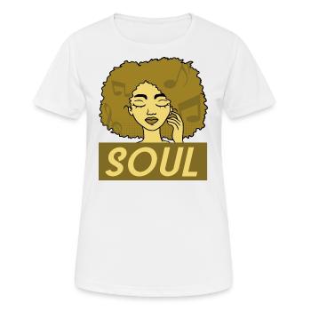 Afro soul - Women's Breathable T-Shirt - white - Front - AI Model Female 172 dark (172cm)
