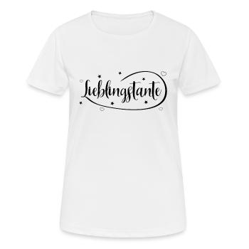 Lieblingstante schwarz - Frauen T-Shirt atmungsaktiv - Weiß - Vorne - AI Model Female 172 dark (172cm)