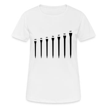 des clous pour les sabots des chevaux_c1_ - T-shirt respirant Femme - blanc - Devant - AI Model Female 172 dark (172cm)