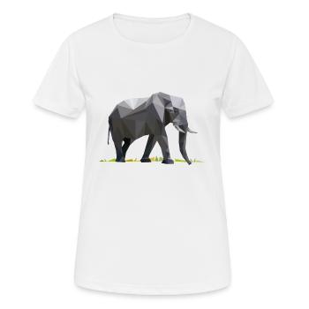 Elephant - T-shirt respirant Femme - blanc - Devant - AI Model Female 172 dark (172cm)