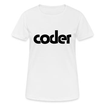Coder - Women's Breathable T-Shirt - white - Front - AI Model Female 172 dark (172cm)