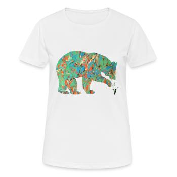 ours avec perce neige e 4 - T-shirt respirant Femme - blanc - Devant - AI Model Female 172 dark (172cm)