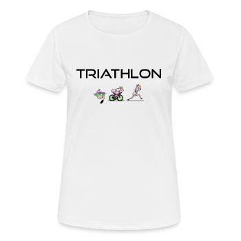 Triathlon Triathlete - Women's Breathable T-Shirt - white - Front - AI Model Female 172 dark (172cm)