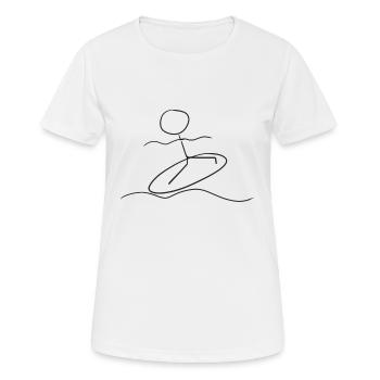 surfing sport Swimming - Women's Breathable T-Shirt - white - Front - AI Model Female 172 dark (172cm)