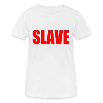 Slave - Frauen T-Shirt atmungsaktiv - Weiß - Vorne - AI Model Female 172 dark (172cm)