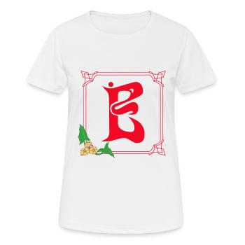 jugendstil e rot - Frauen T-Shirt atmungsaktiv - Weiß - Vorne - AI Model Female 172 dark (172cm)