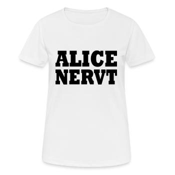 Alice is annoying - Women's Breathable T-Shirt - white - Front - AI Model Female 172 dark (172cm)