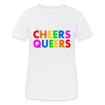 Cheers queers - T-shirt respirant Femme - blanc - Devant - AI Model Female 172 dark (172cm)