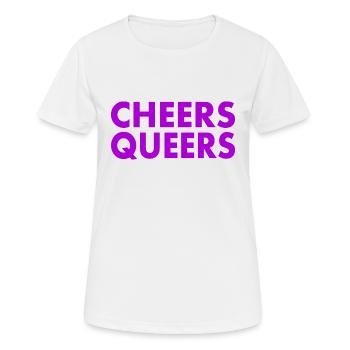 Cheers queers - T-shirt respirant Femme - blanc - Devant - AI Model Female 172 dark (172cm)