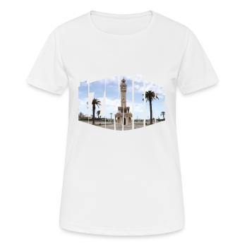 izmir uhrturm - Frauen T-Shirt atmungsaktiv - Weiß - Vorne - AI Model Female 172 dark (172cm)