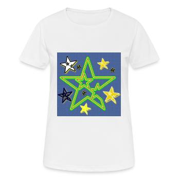 STARS - Boutique WoW - 2023 - T-shirt respirant Femme - blanc - Devant - AI Model Female 172 dark (172cm)