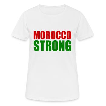 Morocco strong - T-shirt respirant Femme - blanc - Devant - AI Model Female 172 dark (172cm)