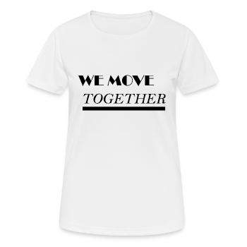 WE MOVE - Women's Breathable T-Shirt - white - Front - AI Model Female 172 dark (172cm)