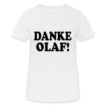 Merci olaf - T-shirt respirant Femme - blanc - Devant - AI Model Female 172 dark (172cm)