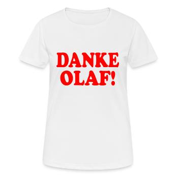 Merci olaf - T-shirt respirant Femme - blanc - Devant - AI Model Female 172 dark (172cm)
