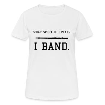 FLUTE PLAYER: I Band - Frauen T-Shirt atmungsaktiv - Weiß - Vorne - AI Model Female 172 dark (172cm)