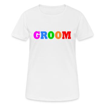 Groom - Frauen T-Shirt atmungsaktiv - Weiß - Vorne - AI Model Female 172 dark (172cm)
