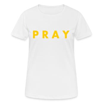 Pray - Women's Breathable T-Shirt - white - Front - AI Model Female 172 dark (172cm)