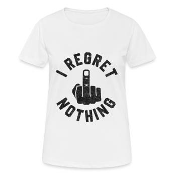 Je ne regrette rien - T-shirt respirant Femme - blanc - Devant - AI Model Female 172 dark (172cm)