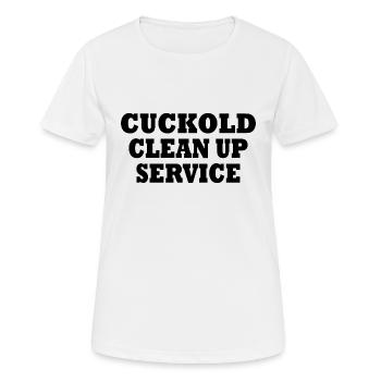 Cuckold clean up service - Women's Breathable T-Shirt - white - Front - AI Model Female 172 dark (172cm)