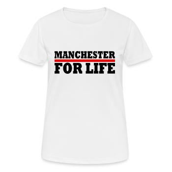 Manchester - T-shirt respirant Femme - blanc - Devant - AI Model Female 172 dark (172cm)