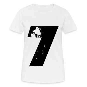 7 Zahl - Frauen T-Shirt atmungsaktiv - Weiß - Vorne - AI Model Female 172 dark (172cm)