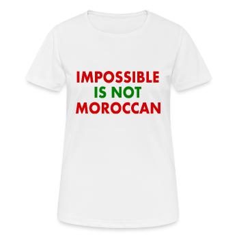 Marokko - impossible is not moroccan - Frauen T-Shirt atmungsaktiv - Weiß - Vorne - AI Model Female 172 dark (172cm)
