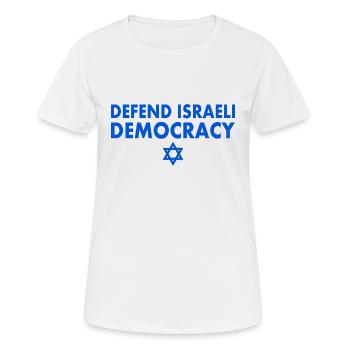 Defend israeli democracy - Women's Breathable T-Shirt - white - Front - AI Model Female 172 dark (172cm)