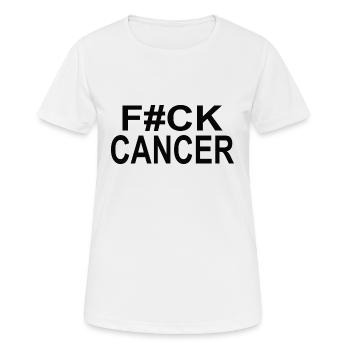Cancer "Fuck cancer" - Frauen T-Shirt atmungsaktiv - Weiß - Vorne - AI Model Female 172 dark (172cm)