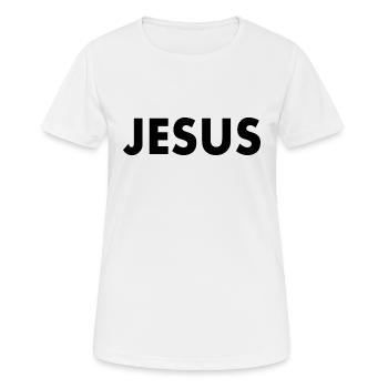 Jesus - T-shirt respirant Femme - blanc - Devant - AI Model Female 172 dark (172cm)