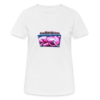 Éléphant rose - T-shirt respirant Femme - blanc - Devant - AI Model Female 172 dark (172cm)