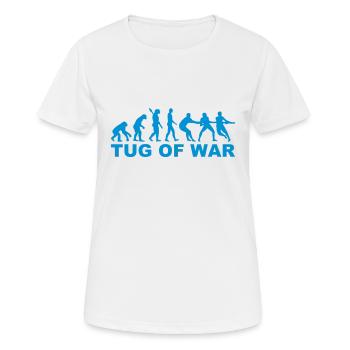 Evolution tug of war - Women's Breathable T-Shirt - white - Front - AI Model Female 172 dark (172cm)