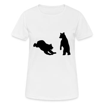 Bears, Bear cubs - Women's Breathable T-Shirt - white - Front - AI Model Female 172 dark (172cm)
