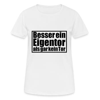 Mieux vaut un but - T-shirt respirant Femme - blanc - Devant - AI Model Female 172 dark (172cm)