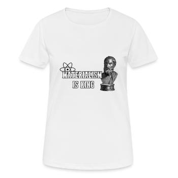 Materialism is King - Women's Breathable T-Shirt - white - Front - AI Model Female 172 dark (172cm)